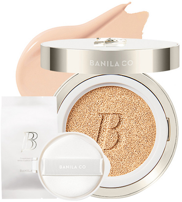 바닐라코 커버리셔스 얼티밋 화이트 쿠션 파운데이션 14g + 리필 14g 세트, 21 로제, 1개