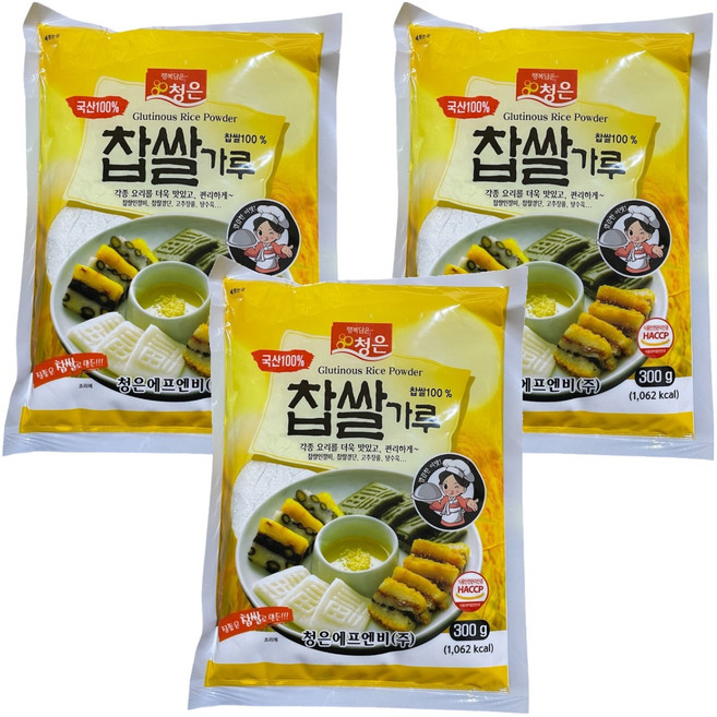 Cheongeun F&B 國產糯米粉, 300g, 3個
