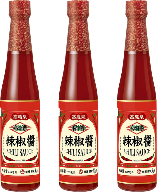 高慶泉 秘傳辣椒醬, 410ml, 3瓶
