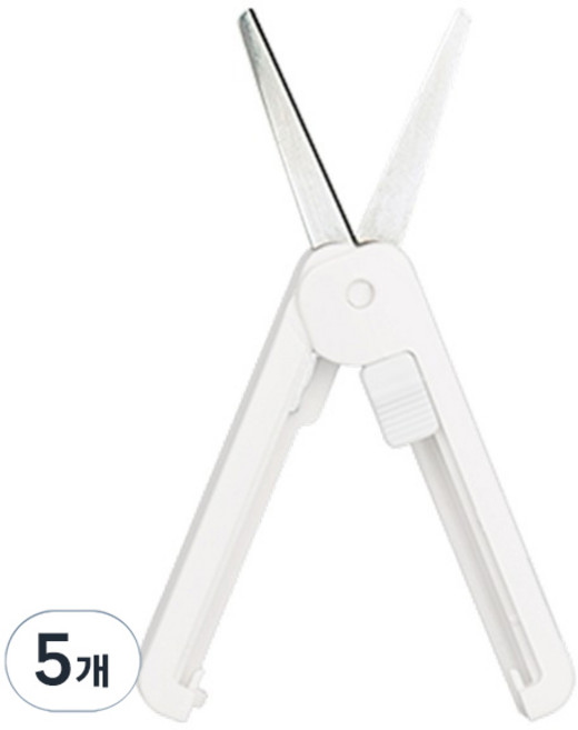 델리 휴대용 미니 가위 105mm 6072, 화이트, 5개