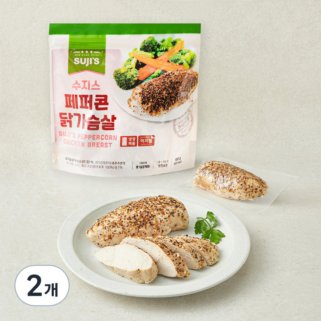 SUJIS 페퍼콘 닭가슴살 (냉장), 550g, 1개입, 2개