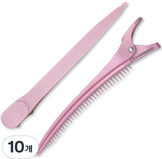 그레이거 똑딱 멀티 헤어클립, 10개, 핑크