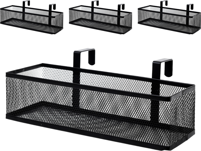 노바리빙 오피스 파티션 선반, 블랙, 4개