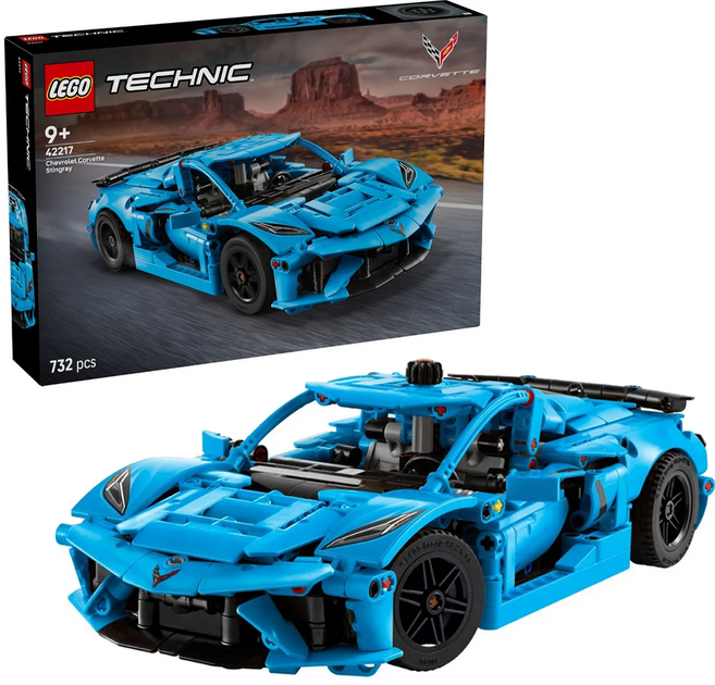 LEGO 科技系列 42217 Chevrolet Corvette Stingray Blue, 1盒, 藍色