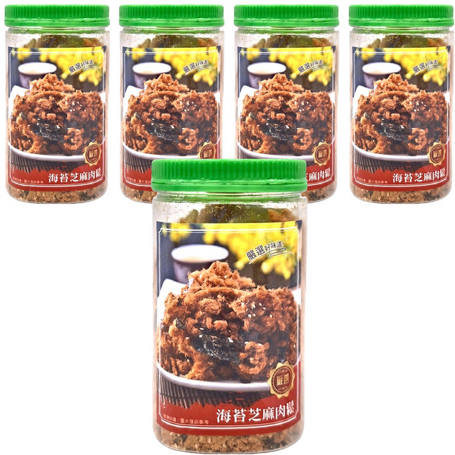 金平陽 芝麻海苔肉酥, 300g, 5罐