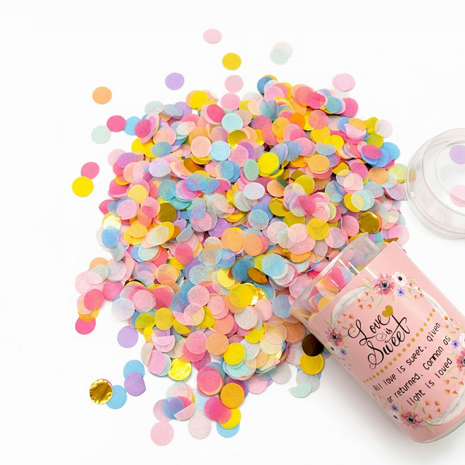 풍성한 대용량 팝업 컨페티 꽃가루, 4개, 레인보우