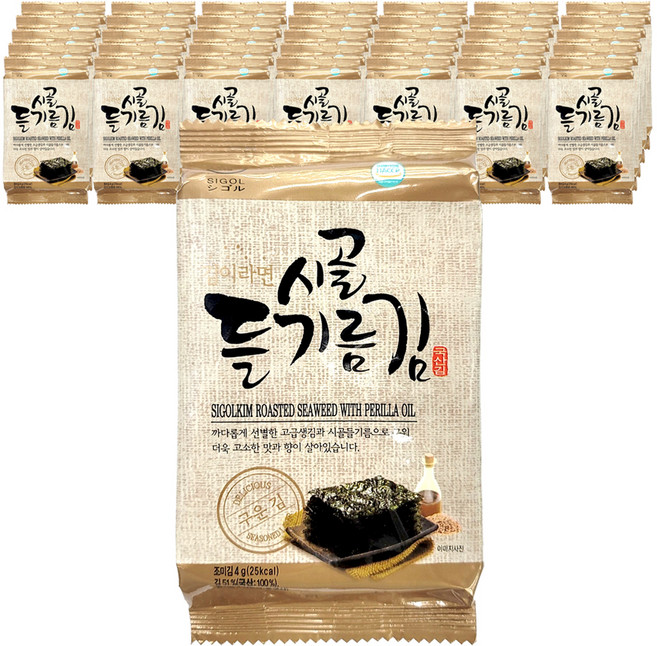 시골 들기름 김, 4g, 48개