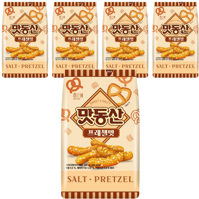 맛동산 프레첼맛, 5개, 300g