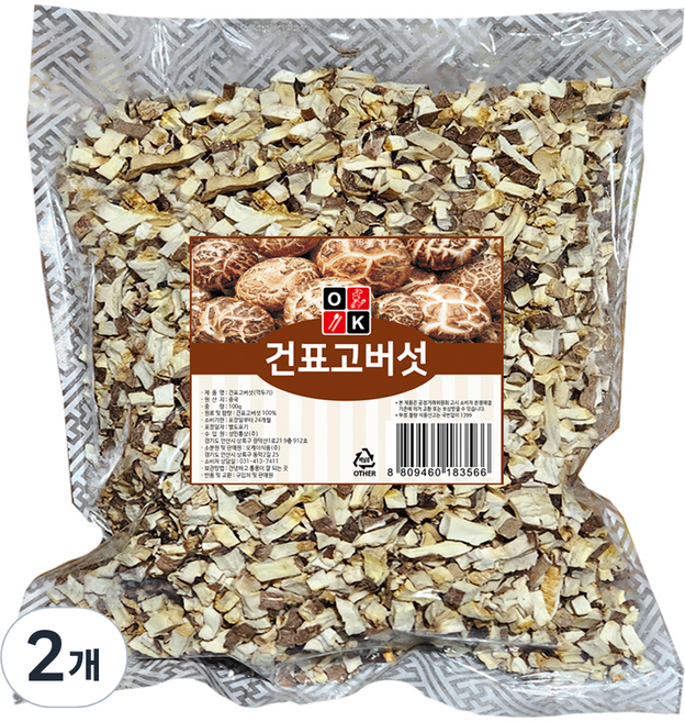 오케이식품 건 표고깍두기, 2개, 100g