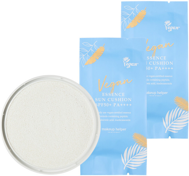 makeup helper 精華潤色保濕防曬氣墊補充蕊 SPF50+ PA++++, 2個, 20g