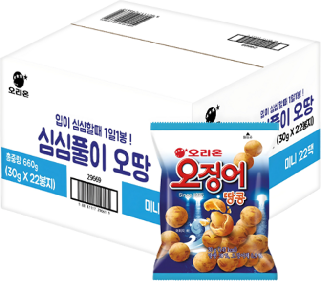 오징어 땅콩, 30g, 22개