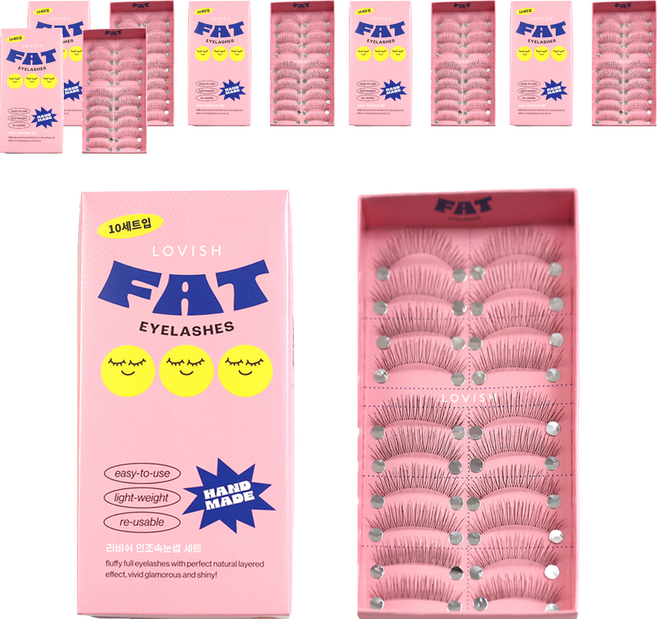 러비쉬 FAT 인조 속눈썹 20p, 217투명, 6개