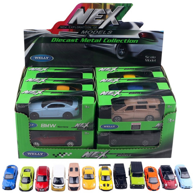 WELLY 1：60 迷你車收藏 3, 混合顏色, 1套