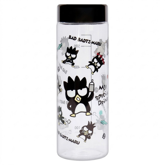 酷企鵝 Tritan 輕漾隨身水瓶 XO-7260, 透明色 + 黑色, 600ml, 1個