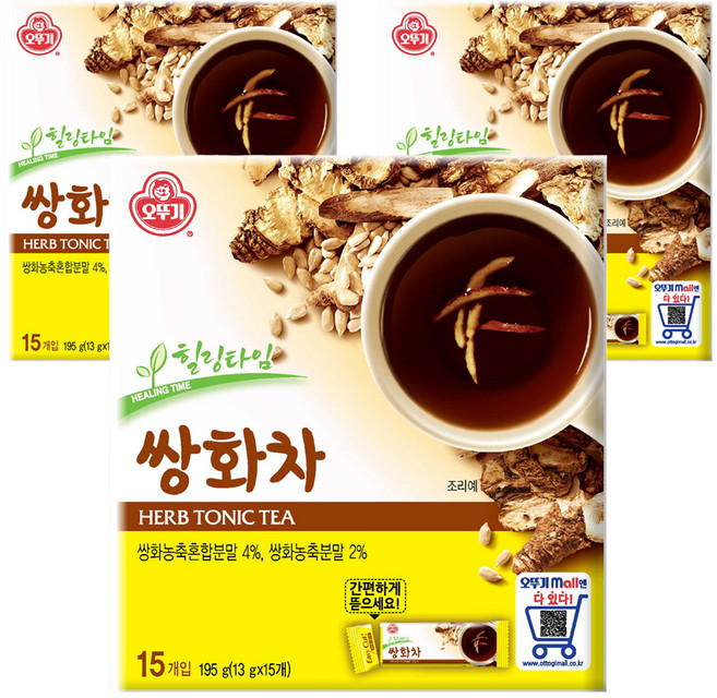 오뚜기 쌍화차, 13g, 15개입, 3개