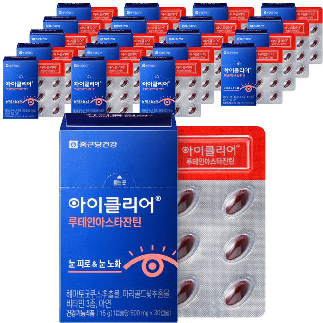 아이클리어 루테인아스타잔틴, 30정, 12개