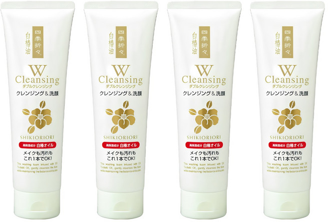 KUMANO 熊野油脂 白椿油高保濕卸妝洗面乳, 190g, 4條