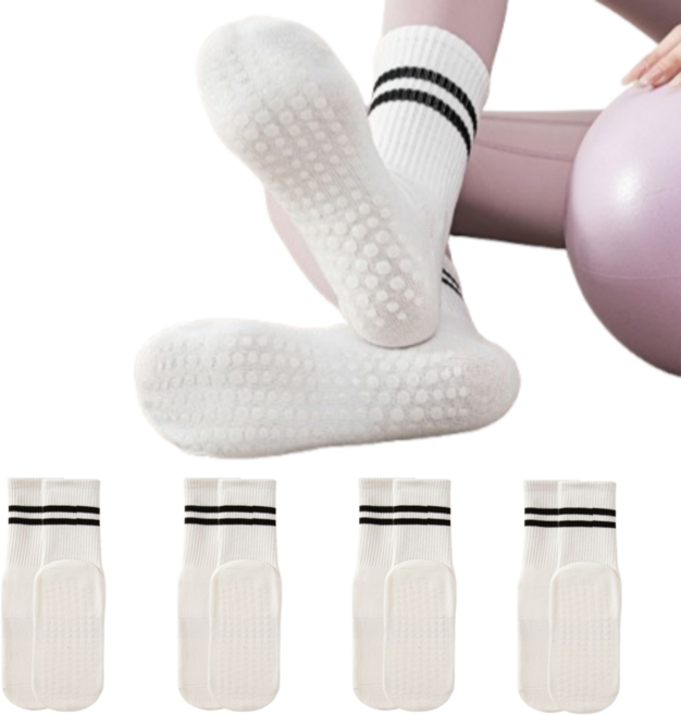 지음앤 미끄럼방지 요가 필라테스 양말 4켤레