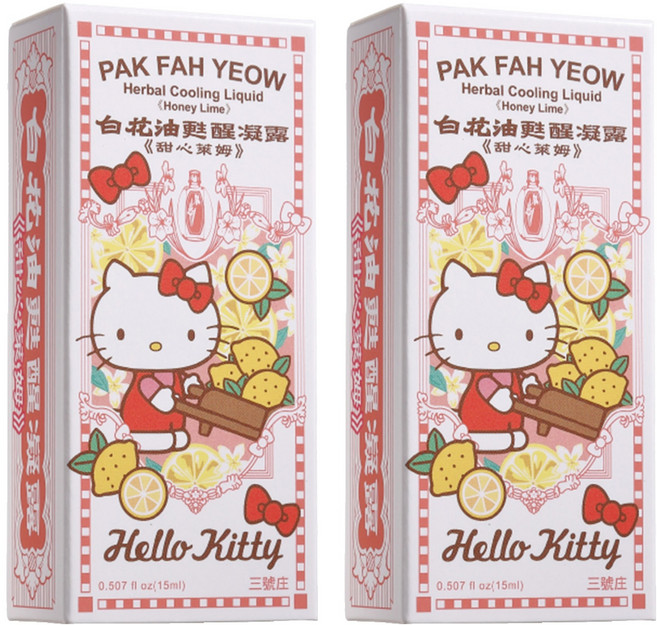 白花油 甦醒凝露 甜心萊姆 Hello Kitty 限定版, 15ml, 2瓶