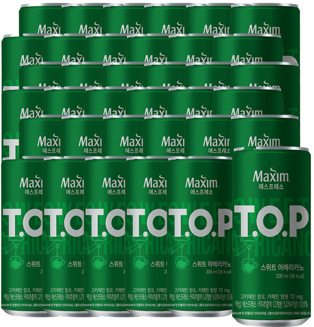 티오피 스위트 아메리카노, 200ml, 36개