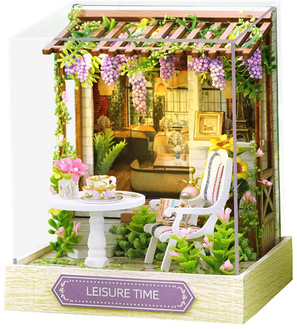 CUTE ROOM 智趣屋 DIY 手作袖珍屋 附防塵罩 QT087, 邂逅午茶 多色, 1組