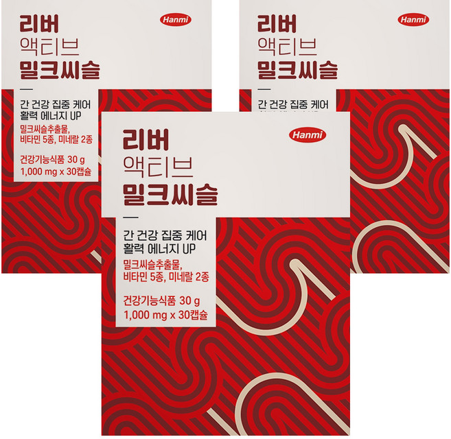 한미 리버 액티브 밀크씨슬 30g, 30정, 3개