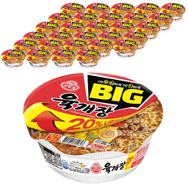 오뚜기 육개장 컵라면 104g, 30개