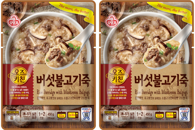 오즈키친 버섯불고기죽, 450g, 2개