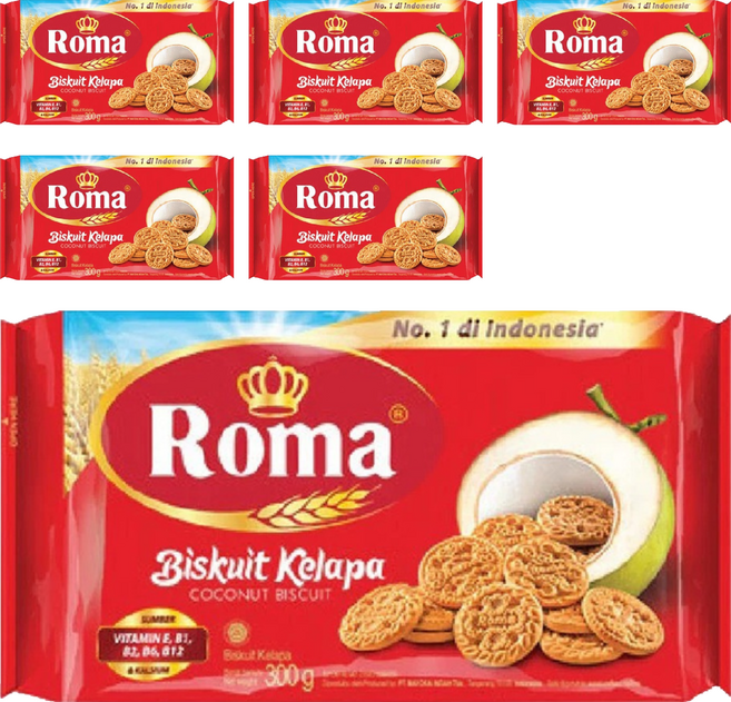 印尼 Roma 椰子餅, 300g, 6包