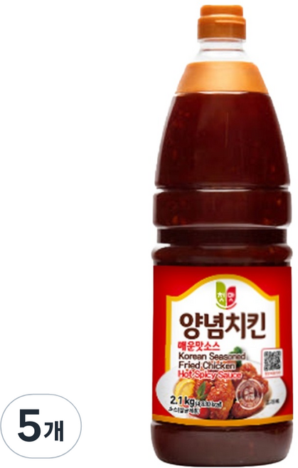 첫맛 양념치킨 매운맛소스, 2.1kg, 5개