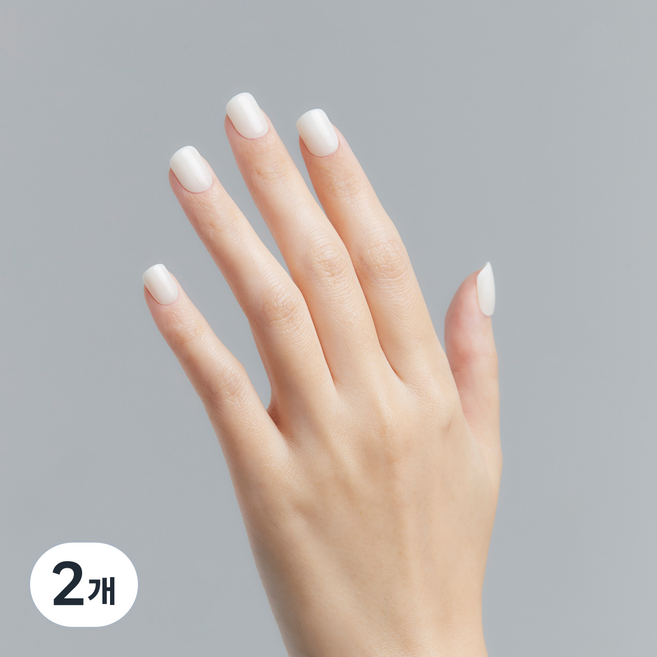 데싱디바 매직프레스 숏 스퀘어 네일팁, 2개, 밀크