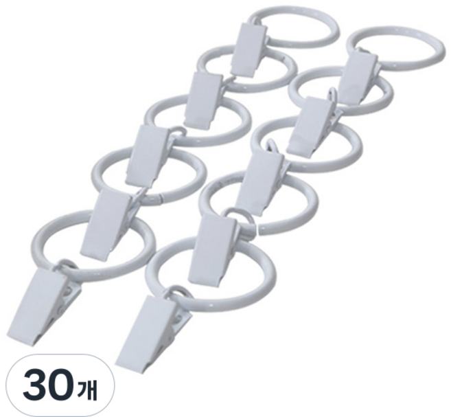 SUNDECO 金屬夾環 35 x 75mm, 白色, 30個