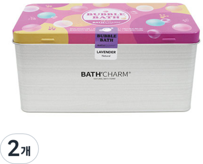 바스참 버블 바스 틴케이스 라벤더, 1kg, 2개