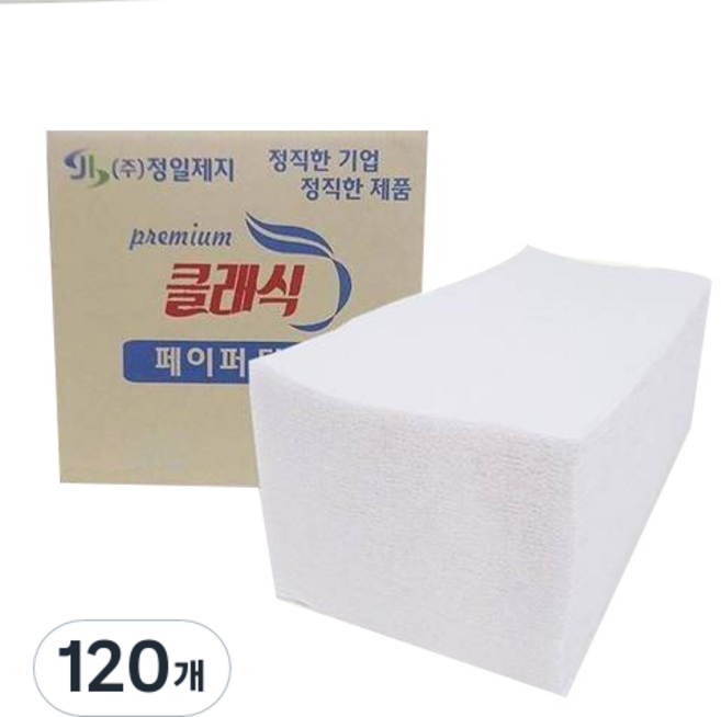 정일제지 클래식 페이퍼 타올, 100개입, 120개