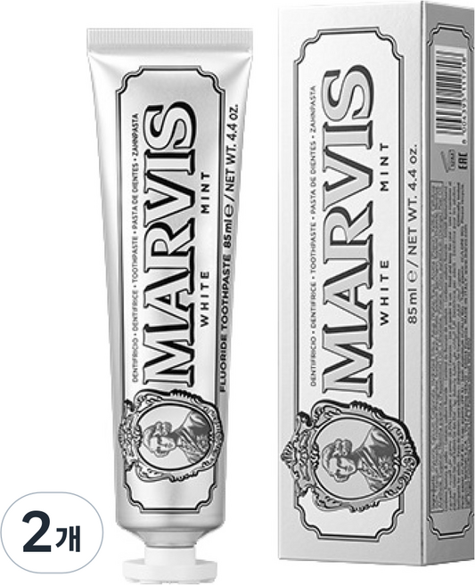 마비스 화이트 민트 치약, 2개, 85ml