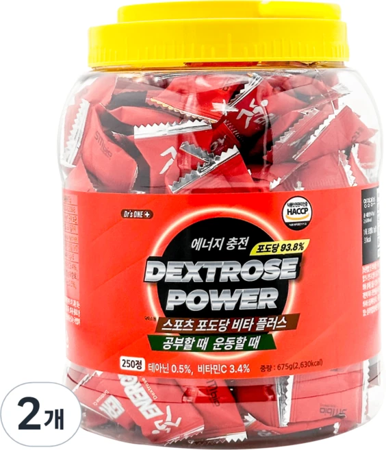 닥터스원 스포츠 포도당 비타 플러스 캔디, 675g, 2개 - 쿠팡