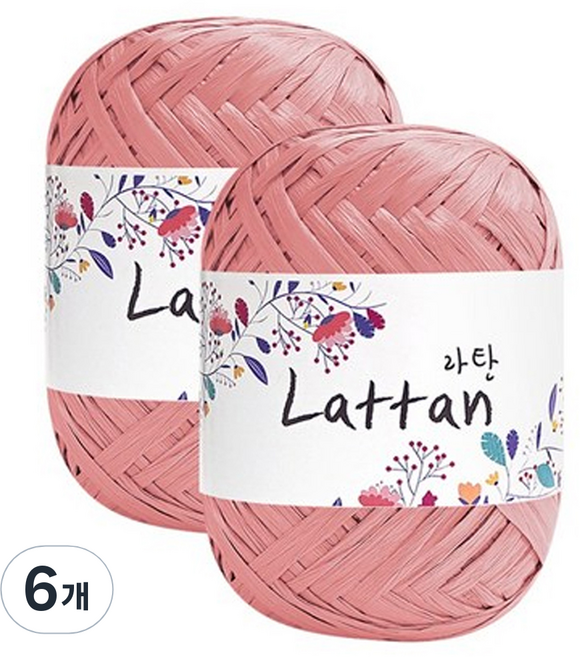 yarna 라탄 라피아 뜨개실 40g, 04번반유광, 6개