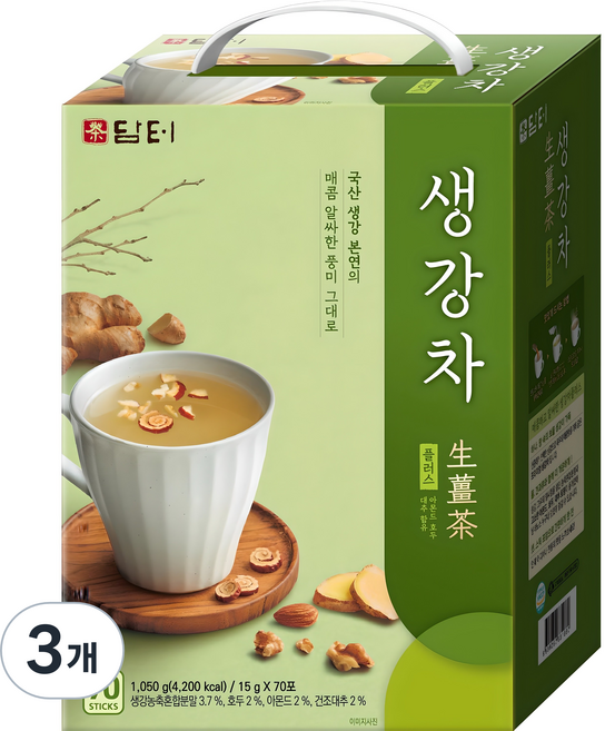 담터 생강차 플러스, 15g, 70개입, 3개