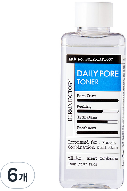 더마팩토리 데일리 모공 토너, 150ml, 6개