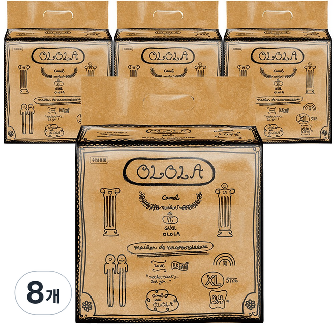OLOLA 아동용 카멜기저귀 팬티형, 특대형(XL), 192매