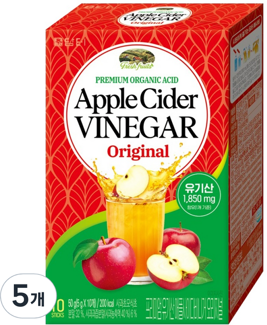 담터 애플사이다 비니거 오리지널 분말, 5g, 10개입, 5개
