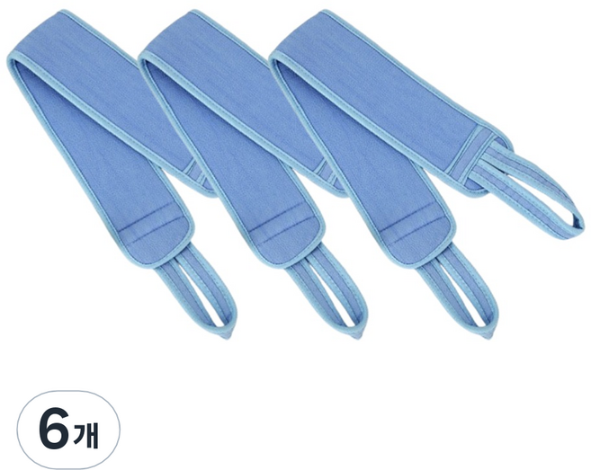 여비홈 저자극 때수건 때타올 등밀이 때타월, 블루, 6개, 1개입