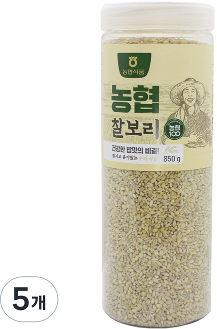농협식품 밥심 찰보리, 850g, 5개