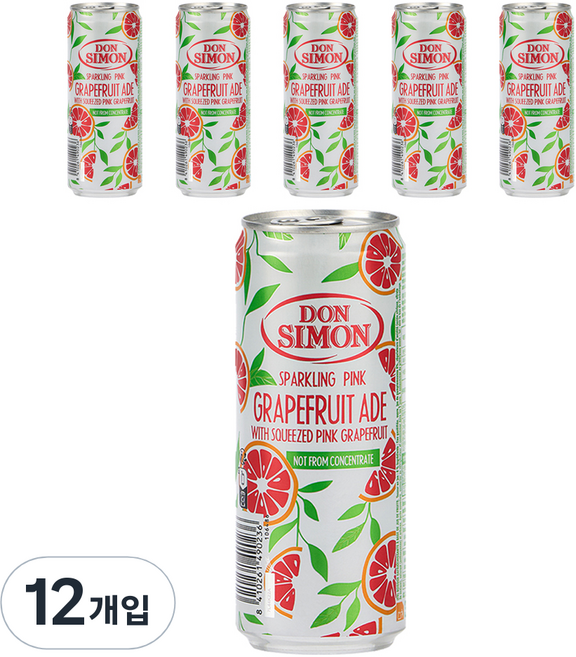 돈시몬 착즙 스파클링 자몽에이드, 330ml, 12개