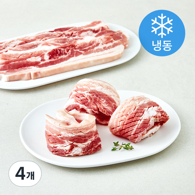 벌집 칼집 오겹살 구이용 (냉동), 4개, 1kg