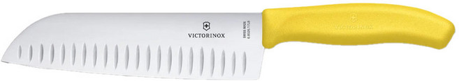 VICTORINOX 瑞士維氏 刃長主廚刀多用途氣孔三德刀 全程瑞士製造好品 v68526all, 黃色, 1支