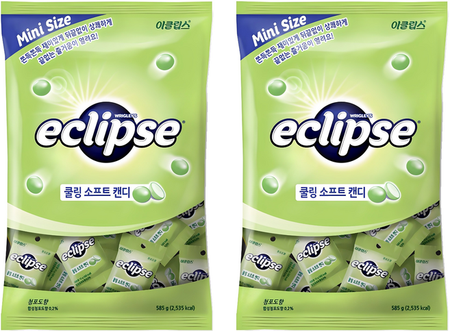 이클립스 쿨링 소프트 캔디 청포도향, 585g, 2개