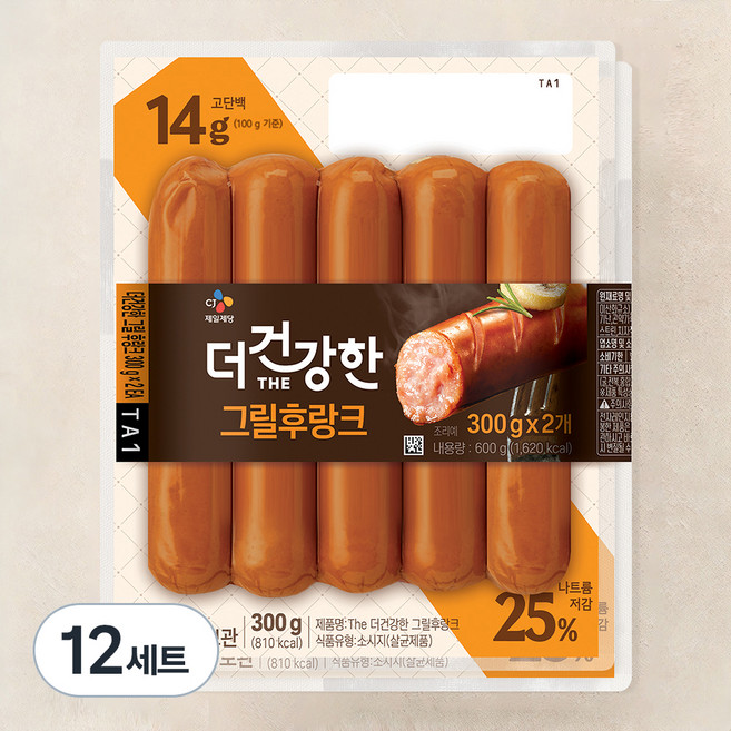더건강한 그릴후랑크, 300g, 12개입