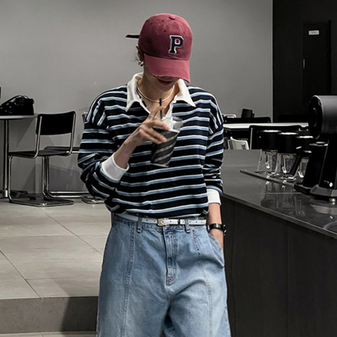 난닝구 여성용 문차버 카라 단가라티