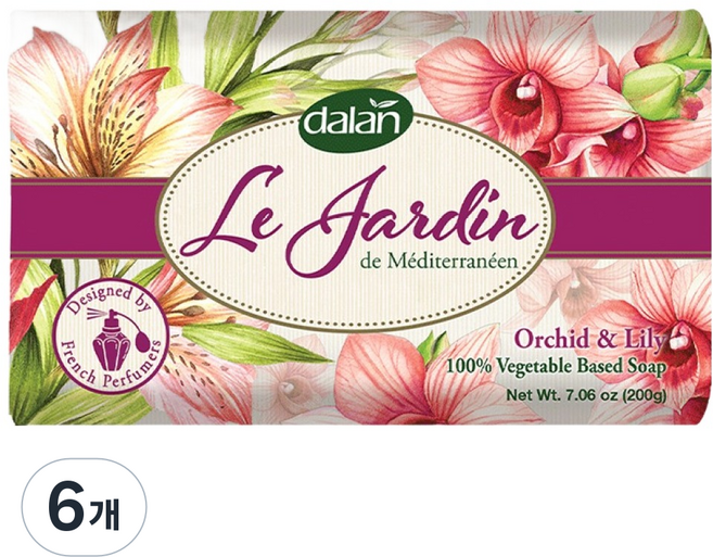 dalan 達欖 Le Jardin 蘭花百合皂, 200g, 6個